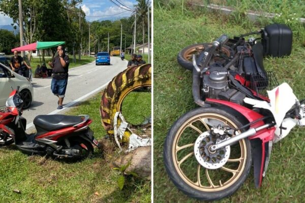 REMAJA MAUT NAHAS DUA MOTOSIKAL BERTEMBUNG